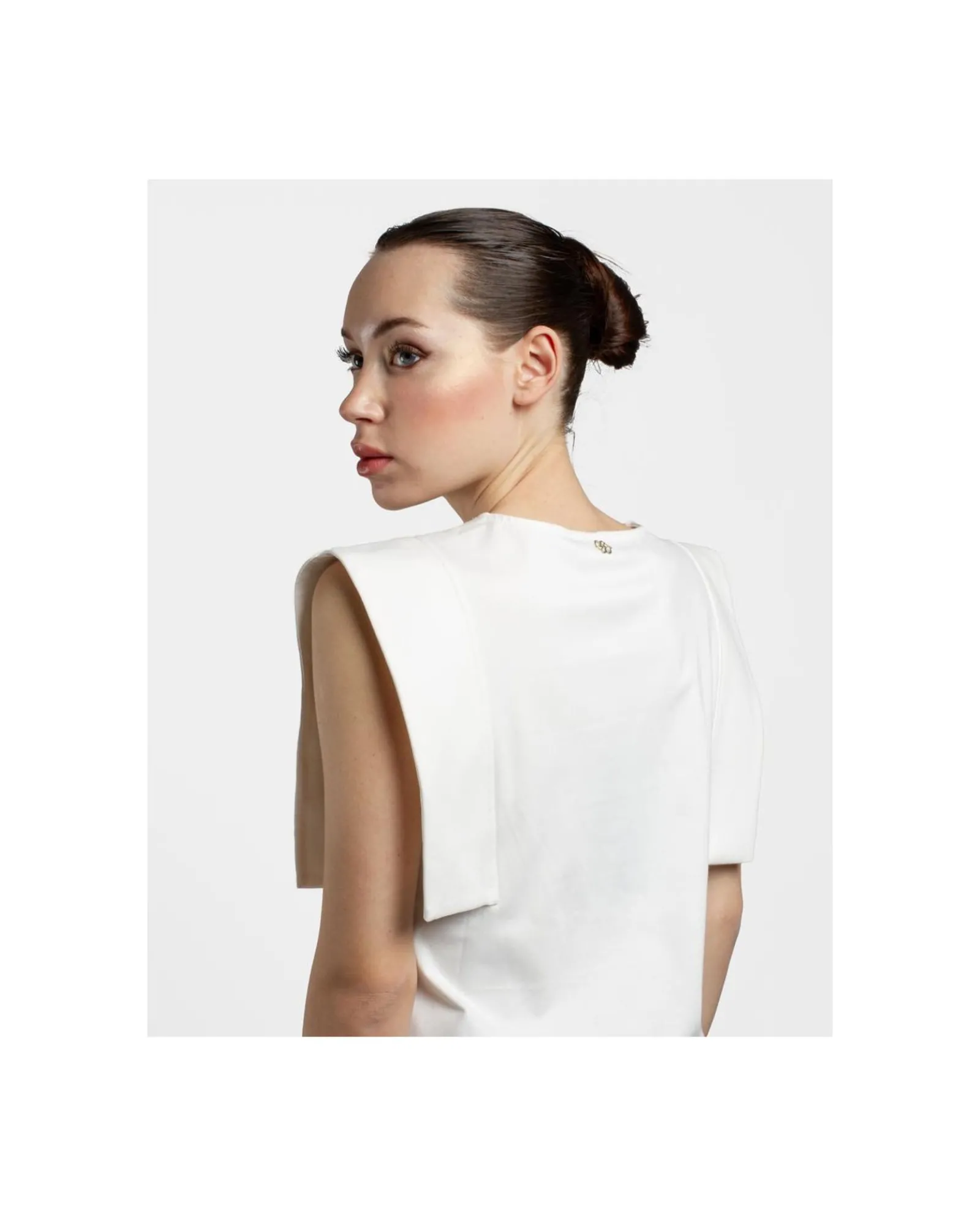 Camisas Y Tops*Cuplé Camiseta Geometrica Punto Blanco