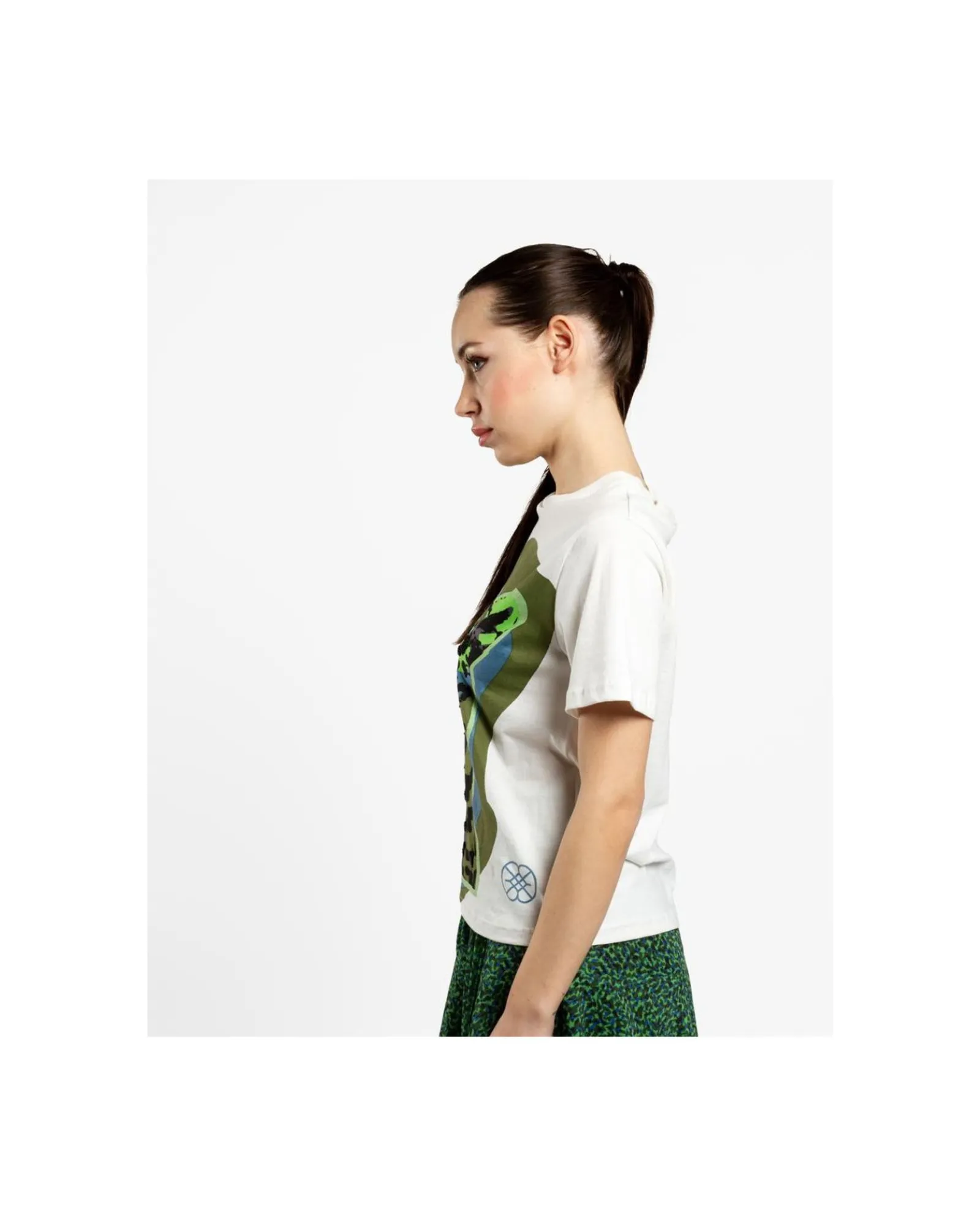 Camisas Y Tops*Cuplé Camiseta Leopardo Algodon Blanco