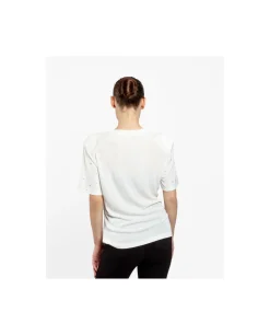 Camisas Y Tops*Cuplé Camiseta Strass Punto Blanco