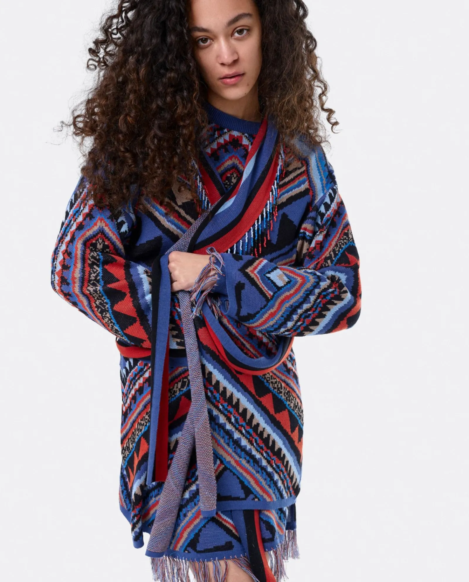 Chaquetas Y Abrigos*Cuplé Cardigan Etnico Punto Tricot Multicolor