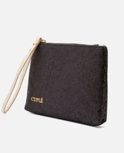 Bolsos Mano*Cuplé Cartera Glitter Negro