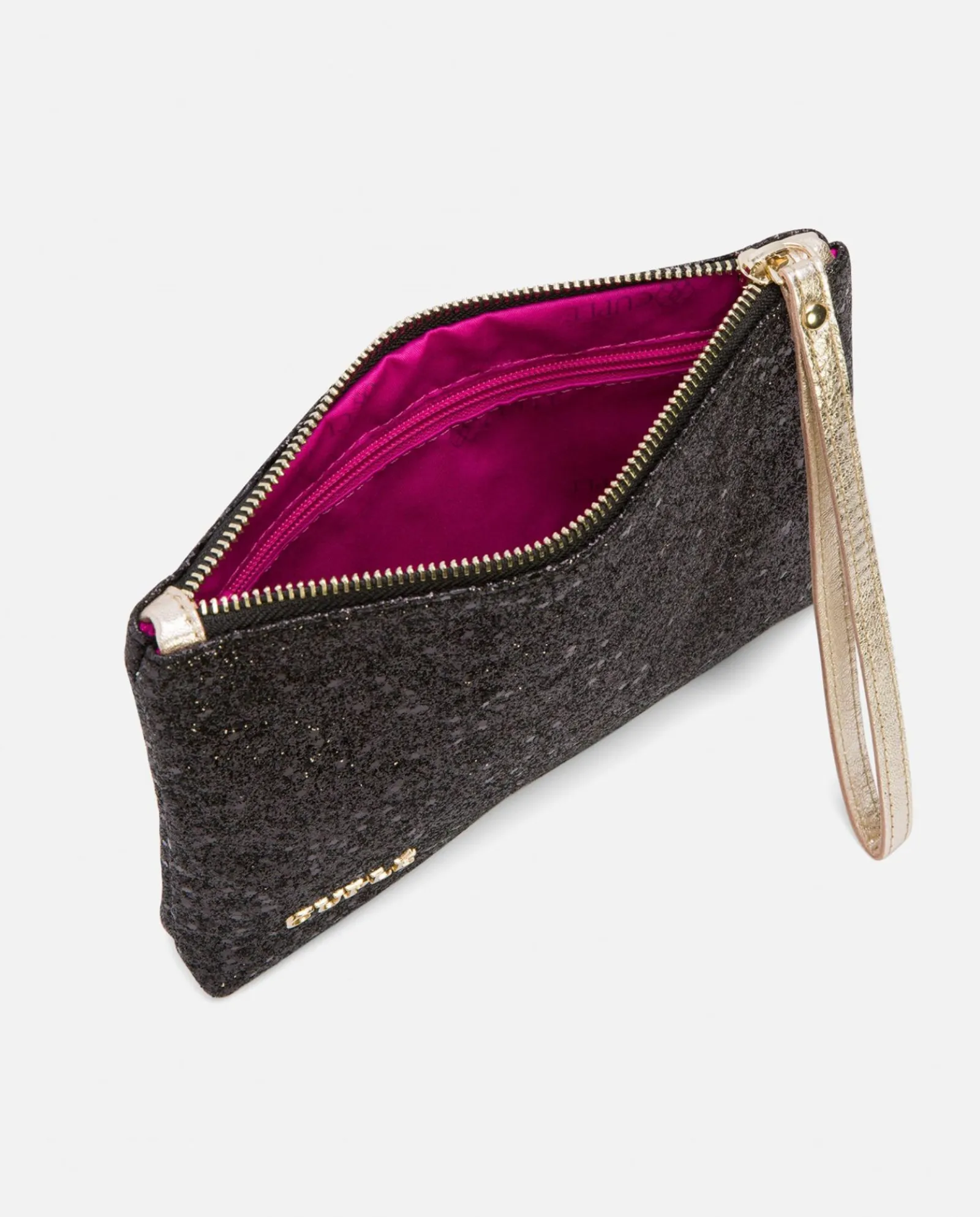 Bolsos Mano*Cuplé Cartera Glitter Negro