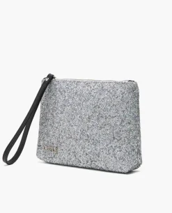 Bolsos Mano*Cuplé Cartera Glitter Plata