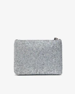 Bolsos Mano*Cuplé Cartera Glitter Plata