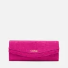 Bolsos Mano*Cuplé Cartera Mano Solapa Textil Fucsia