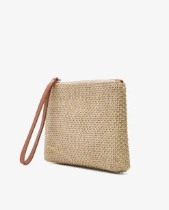 Bolsos Mano*Cuplé Cartera Rafia Beig