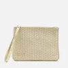 Bolsos Mano*Cuplé Cartera Trenzado Oro