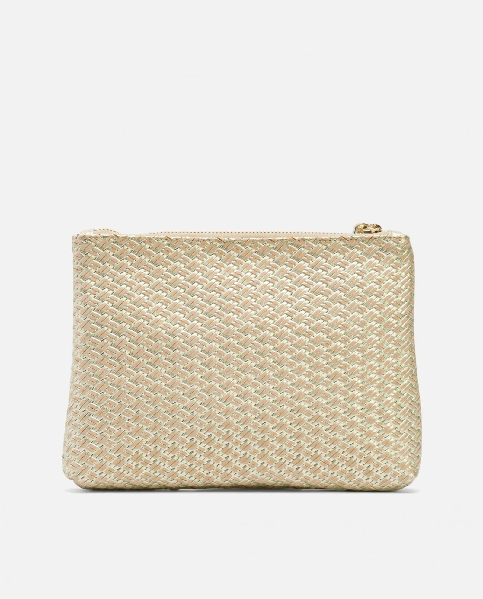 Bolsos Mano*Cuplé Cartera Trenzado Oro