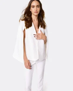 Chaquetas Y Abrigos*Cuplé Chaqueta Capa Crep Blanco