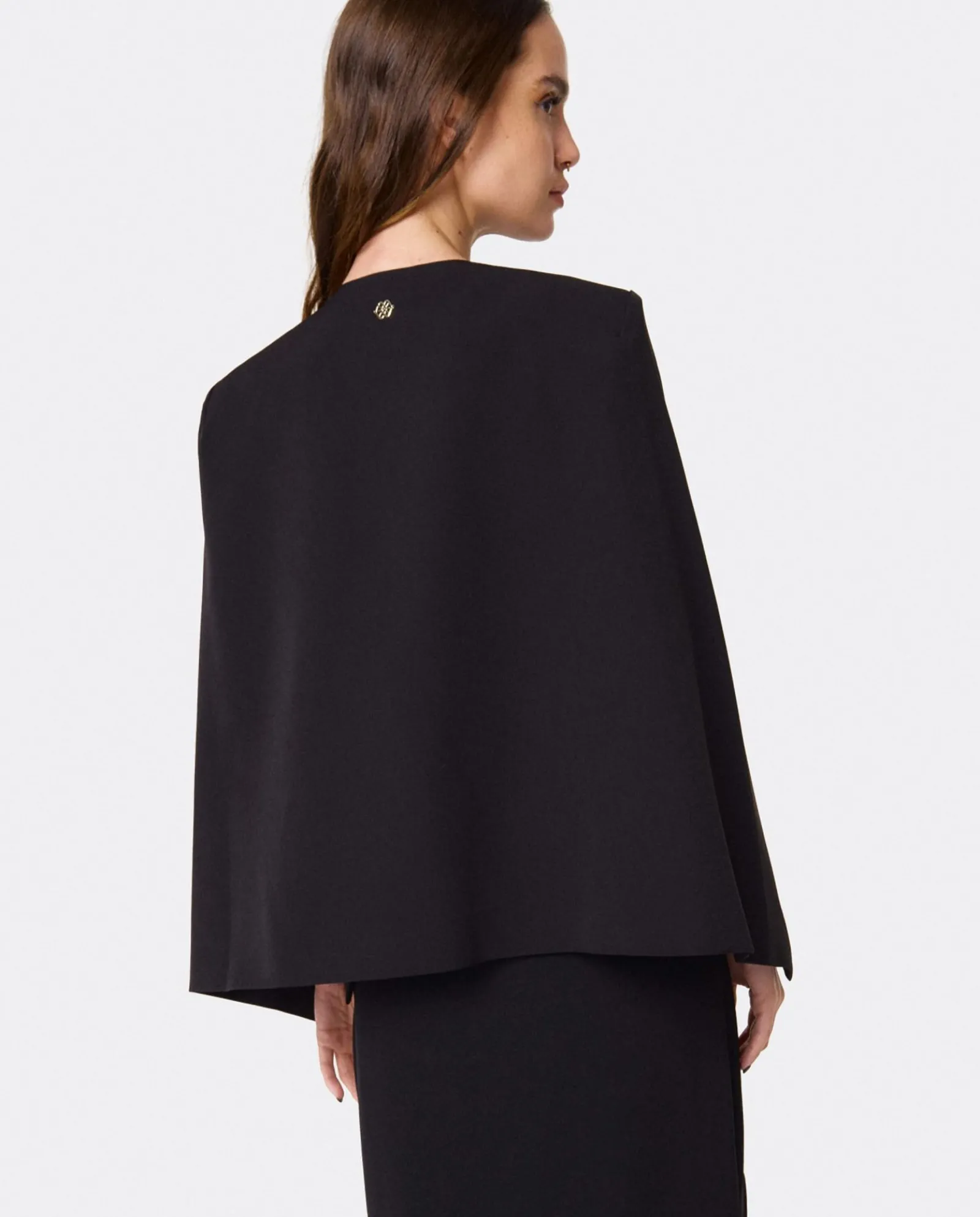 Chaquetas Y Abrigos*Cuplé Chaqueta Capa Crep Negro