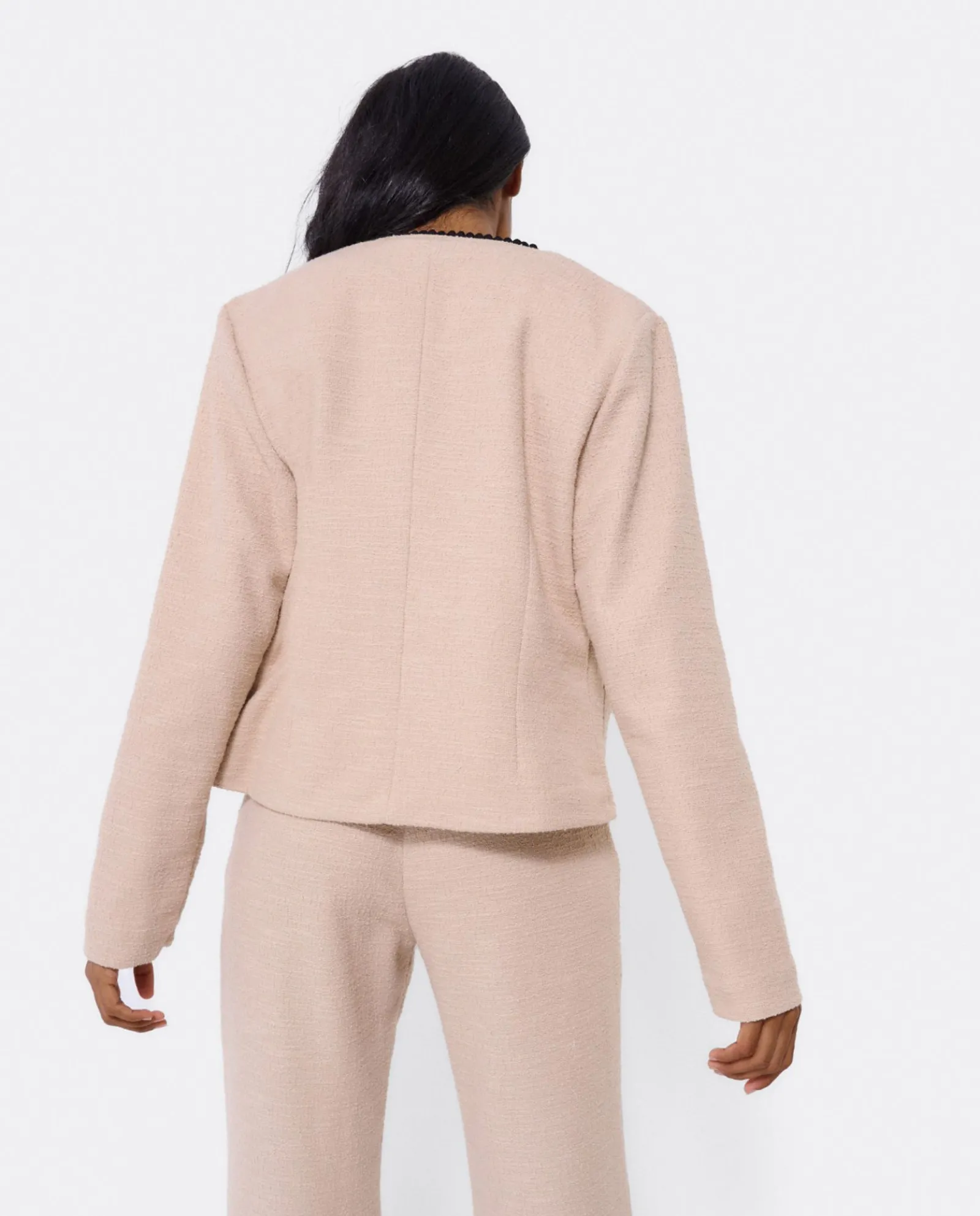 Chaquetas Y Abrigos*Cuplé Chaqueta Corta Tweed Beig