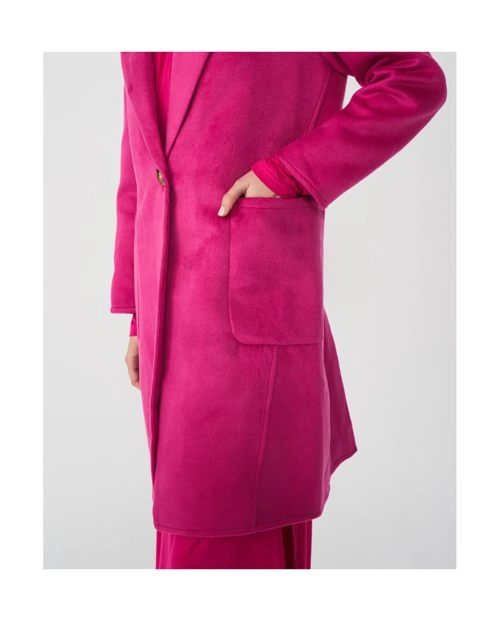 Chaquetas Y Abrigos*Cuplé Chaqueta Larga Pano Fucsia