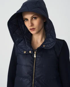 Chaquetas Y Abrigos*Cuplé Chaqueta Neopreno Larga Neopreno Marino