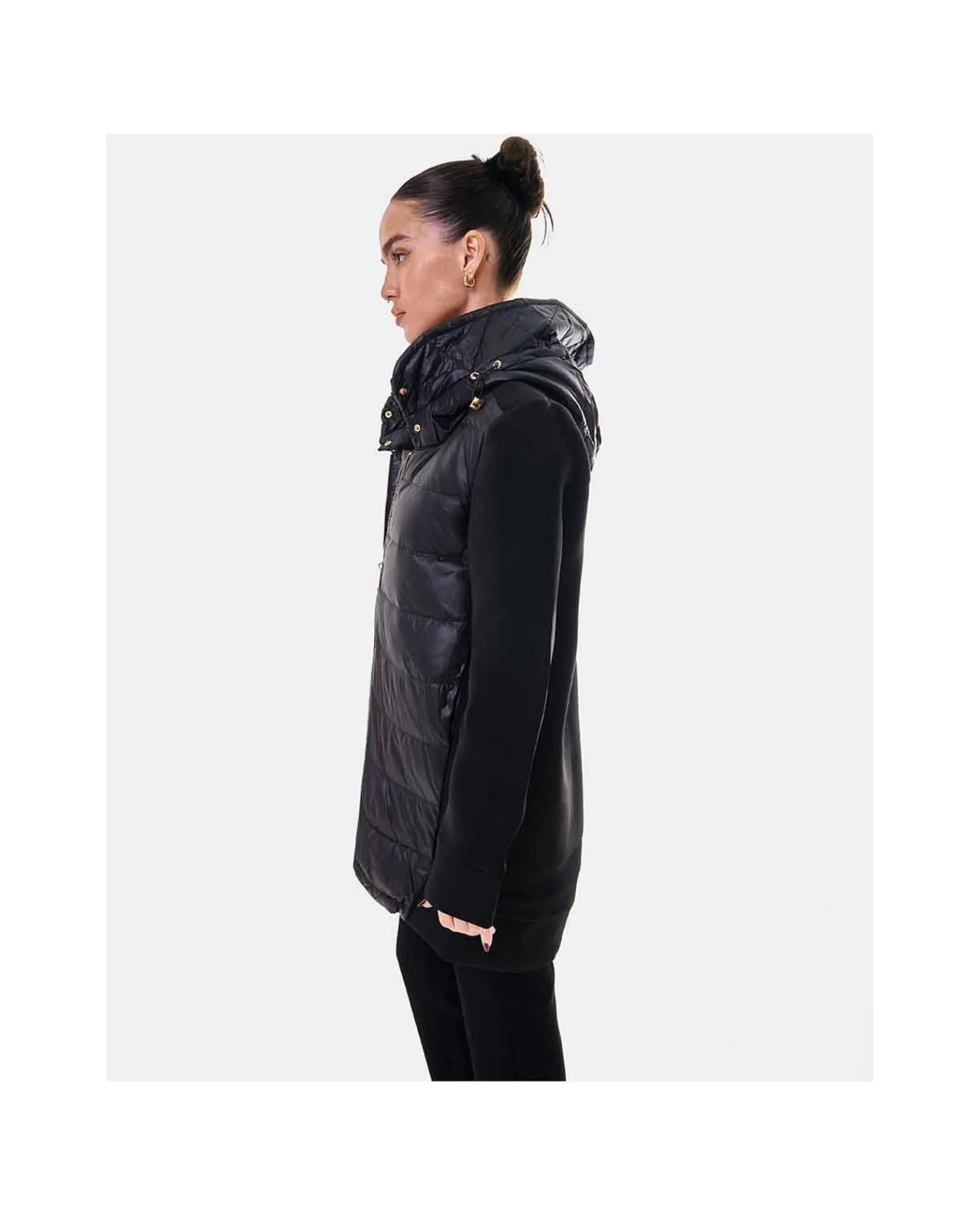 Chaquetas Y Abrigos*Cuplé Chaqueta Neopreno Larga Neopreno Negro