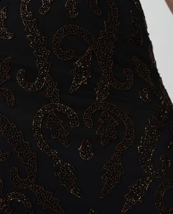 Faldas*Cuplé Conjunto Top Falda Gasa Negro