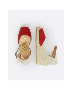 Cuñas*Cuplé Cuna Yute Con Con Pulsera Serraje Rojo