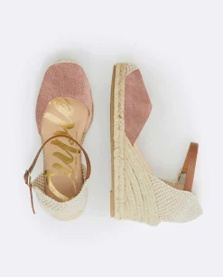Cuñas*Cuplé Cuna Yute Con Con Pulsera Serraje Rosa Palo