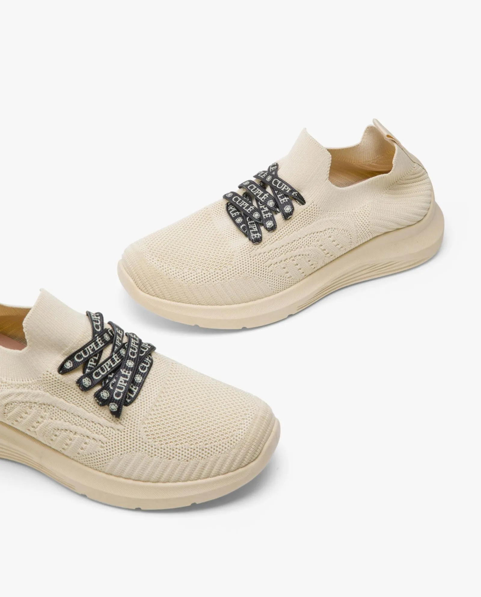 Deportivas*Cuplé Deportivo Calcetin Textil Beig