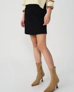 Faldas*Cuplé Falda Mini Volante Punto Negro