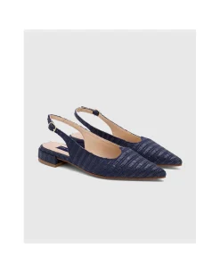 Zapatos Planos*Cuplé Francesita Canos Rafia Marino