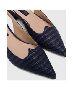 Zapatos Planos*Cuplé Francesita Canos Rafia Marino