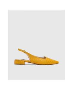 Zapatos Planos*Cuplé Francesita Canos Rafia Mostaza