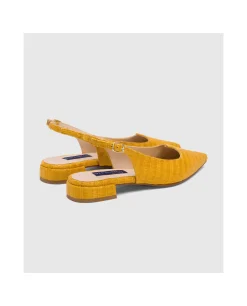 Zapatos Planos*Cuplé Francesita Canos Rafia Mostaza