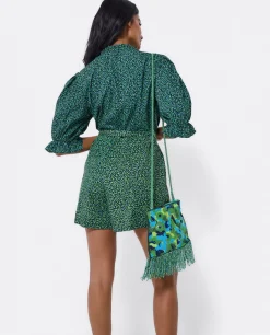 Monos*Cuplé Mono Corto Crep Leopardo Verde