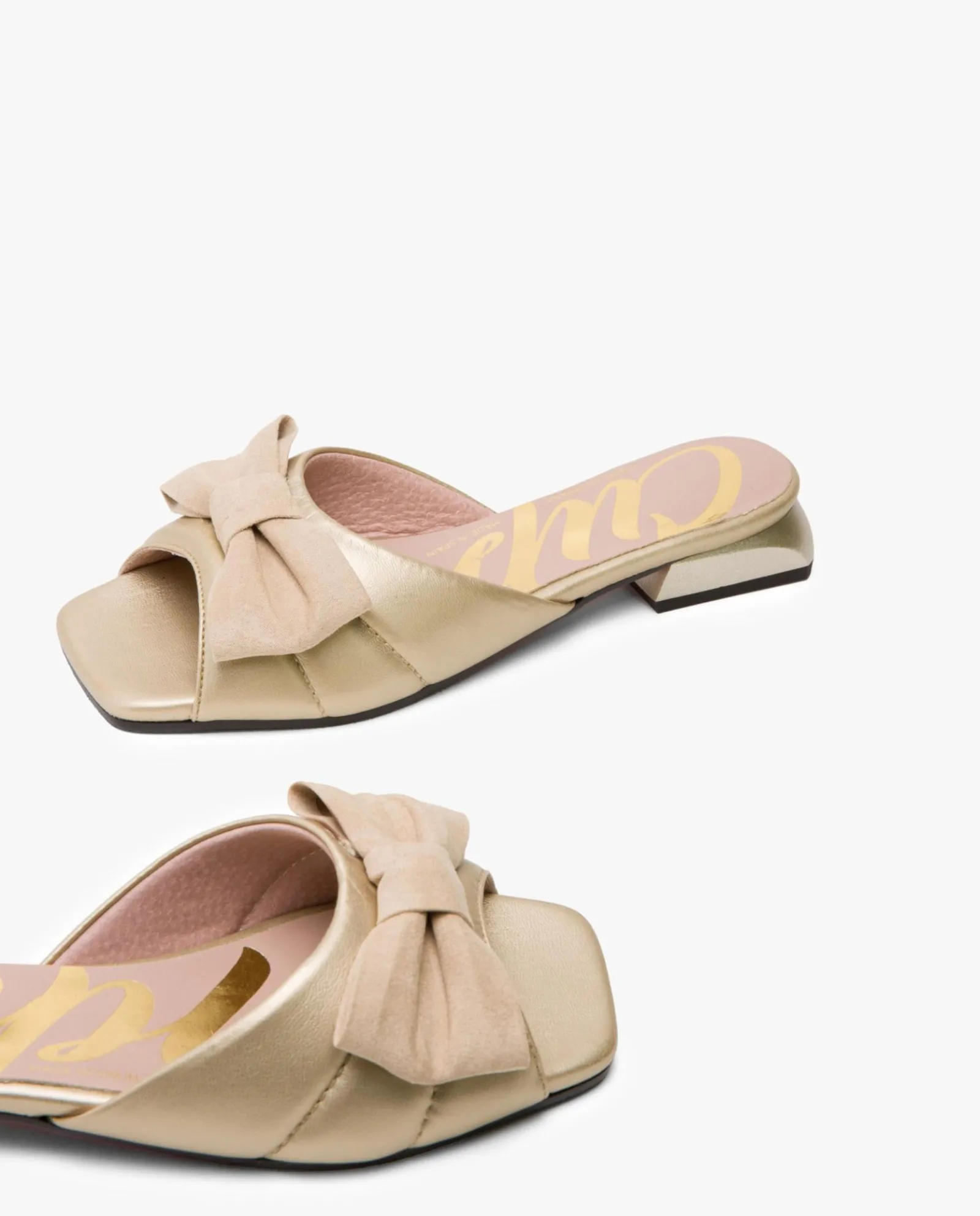 Sandalias Planas*Cuplé Pala Acolchada Ultrasuede Platino