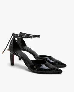 Salones & Stilletos*Cuplé Pala Talon Medio Charol Negro