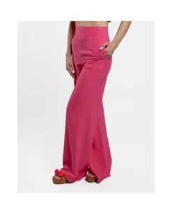 Pantalones*Cuplé Pantalon Campana Crep Fucsia