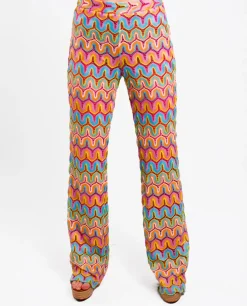 Pantalones*Cuplé Pantalon Campana Crochet Multicolor