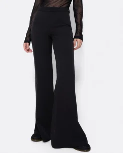 Pantalones*Cuplé Pantalon Campana Doble Tela Negro
