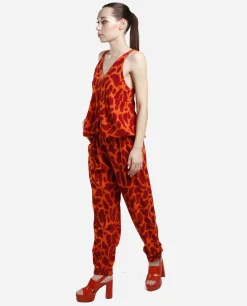 Pantalones*Cuplé Pantalon Jogger Crep Estampado Jirafa