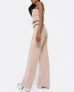 Pantalones*Cuplé Pantalon Puntilla Tweed Beig