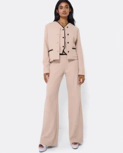 Pantalones*Cuplé Pantalon Puntilla Tweed Beig