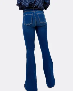 Pantalones*Cuplé Pantalon Vaquero Con Campana Vaquero Marino