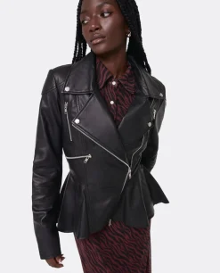 Pelo Y Piel*Cuplé Pelum Biker Chaqueta Piel Negro