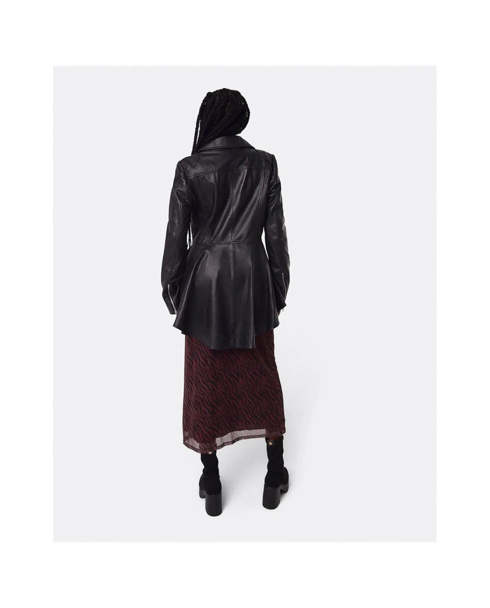 Pelo Y Piel*Cuplé Pelum Biker Chaqueta Piel Negro