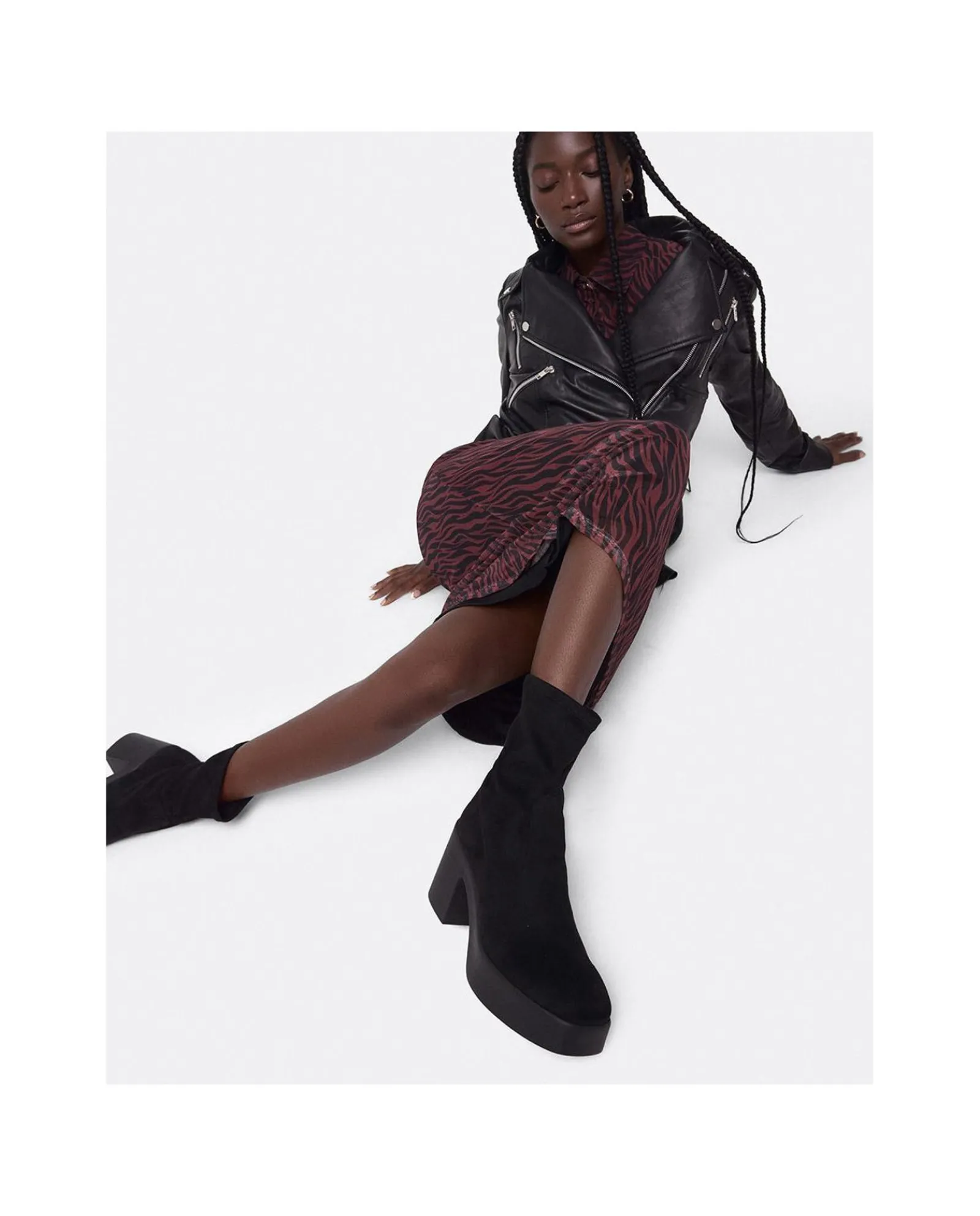 Pelo Y Piel*Cuplé Pelum Biker Chaqueta Piel Negro