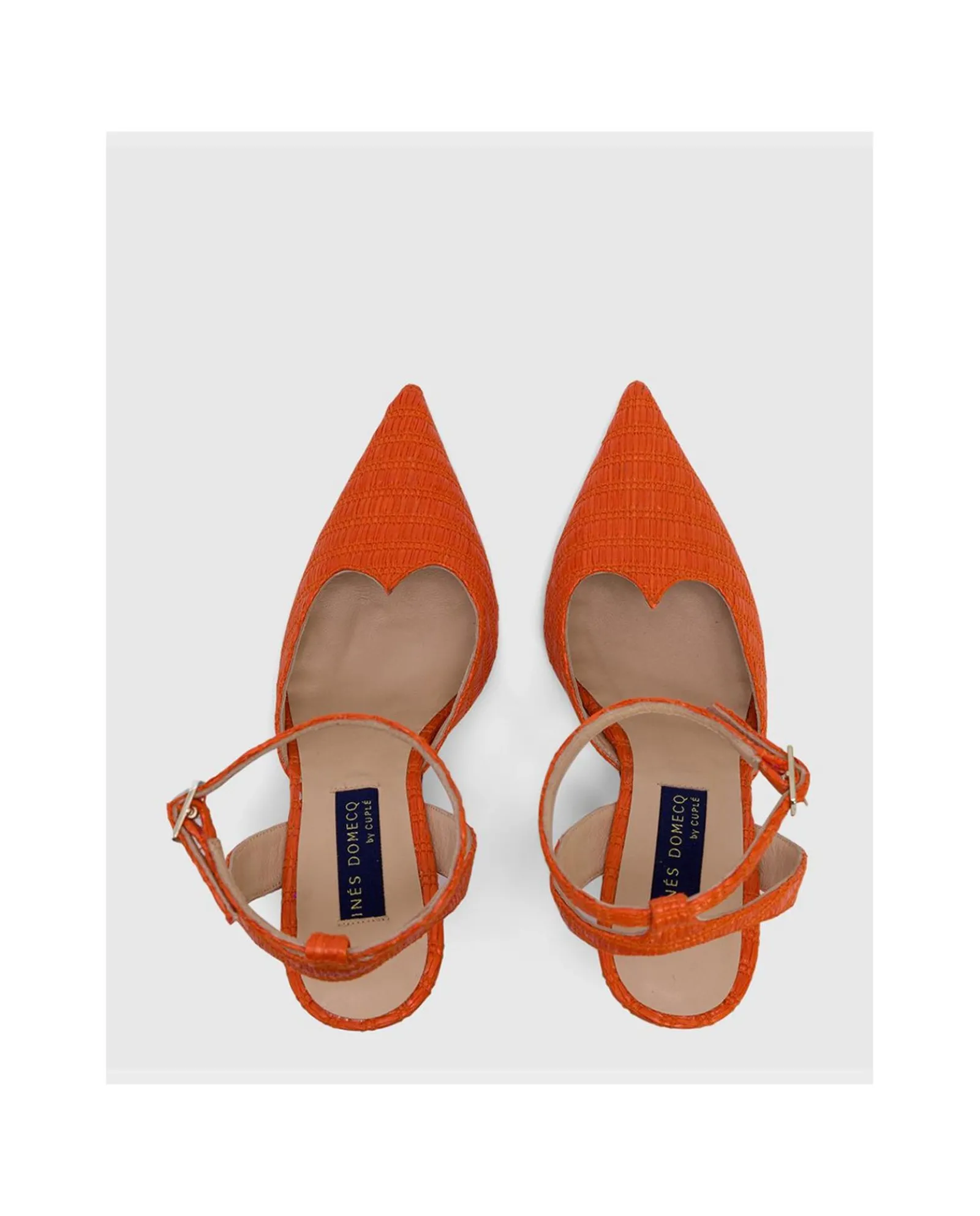 Zapatos Tacón*Cuplé Salon Dest. Vejer Rafia Naranja