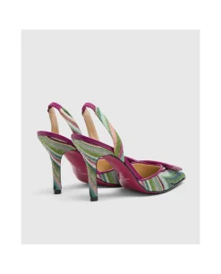 Zapatos Tacón*Cuplé Salon Destalonado Algeciras Medio Textil Multicolo
