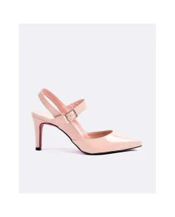 Salones & Stilletos*Cuplé Salon Destalonado Hebilla Charol Sable