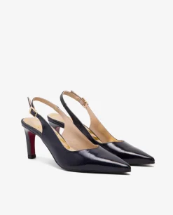 Salones & Stilletos*Cuplé Salon Destalonado Pico Tecnopiel Marino