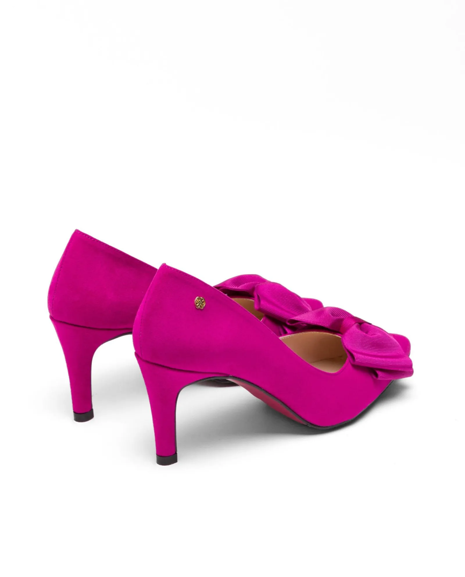 Salones & Stilletos*Cuplé Salon Lazo Ultrasuede Fucsia