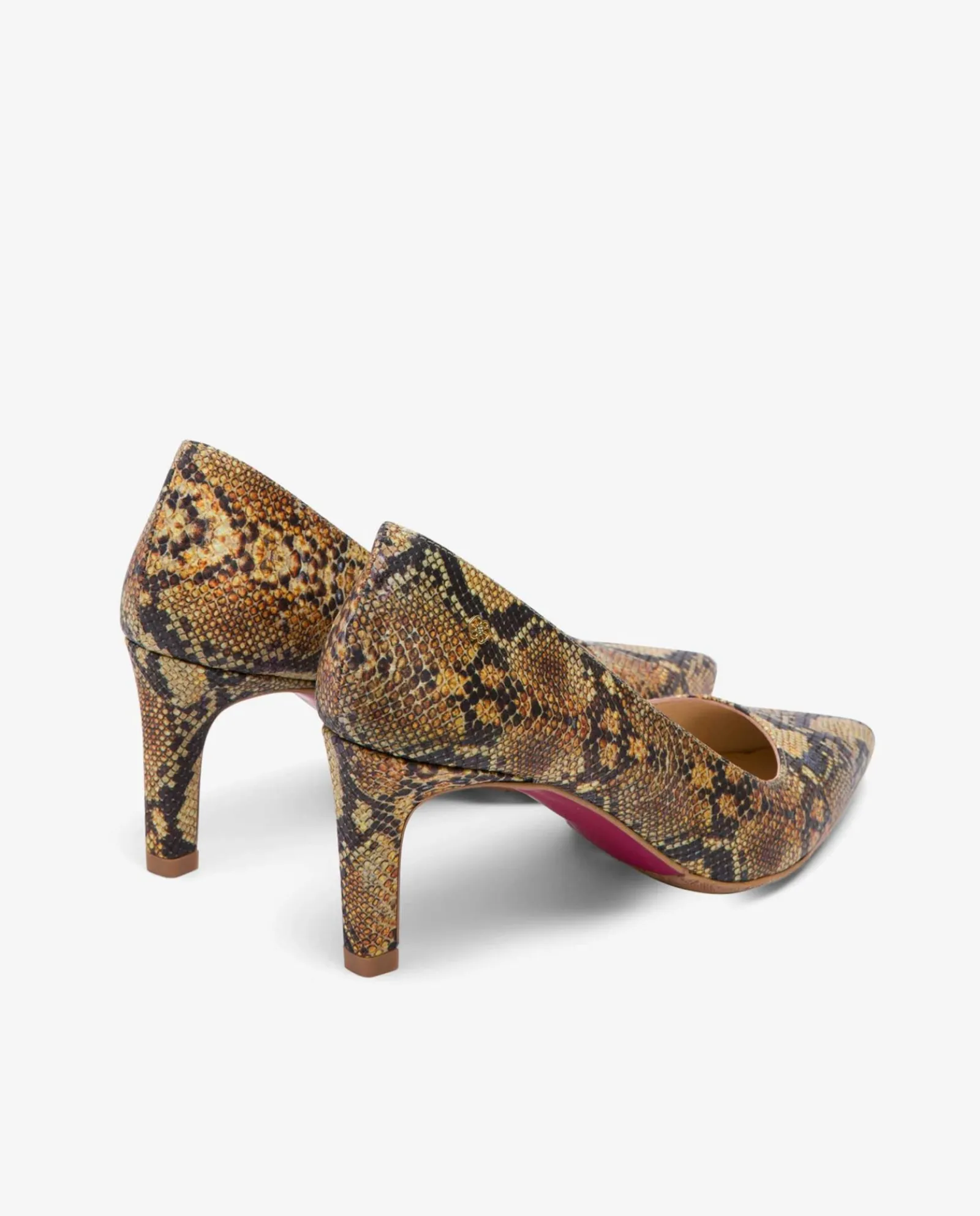 Salones & Stilletos*Cuplé Salon Medio Serpiente Mostaza