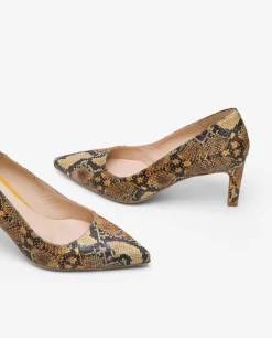 Salones & Stilletos*Cuplé Salon Medio Serpiente Mostaza