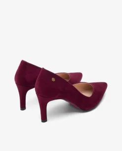 Salones & Stilletos*Cuplé Salon Pico Ultrasuede Burdeos