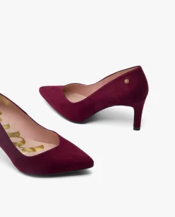 Salones & Stilletos*Cuplé Salon Pico Ultrasuede Burdeos