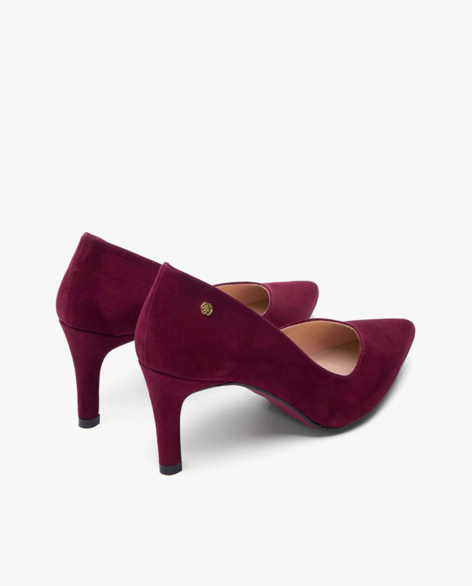 Salones & Stilletos*Cuplé Salon Pico Ultrasuede Burdeos